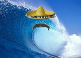 Kankun enjoying  a ride in the UK Mexican wave