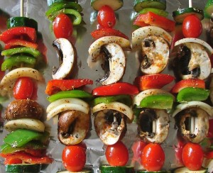 vegetable kebabs