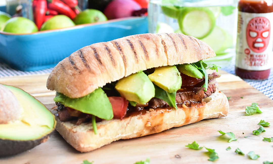 Grilled Beef with BBQ marinade (Mexican Torta)